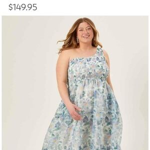 Arula Blue Floral Midi Dress